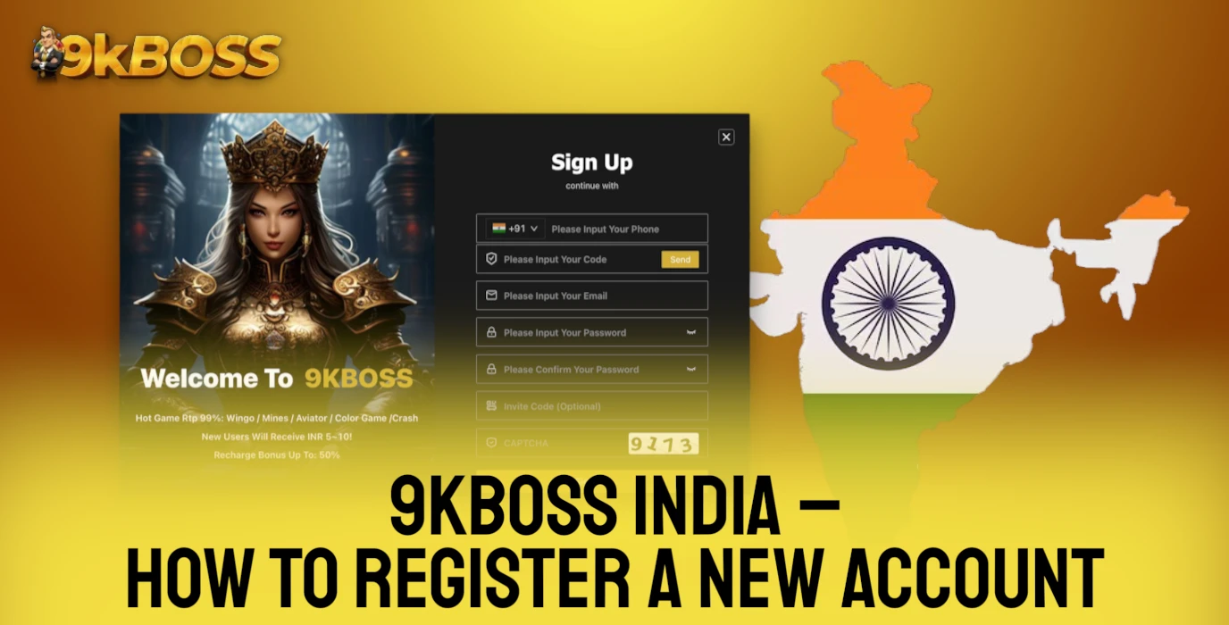 9kboss India - Register a New Account